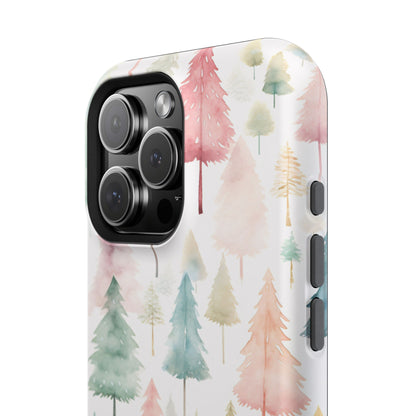 Watercolor Christmas Trees Impact-Resistant Phone Case