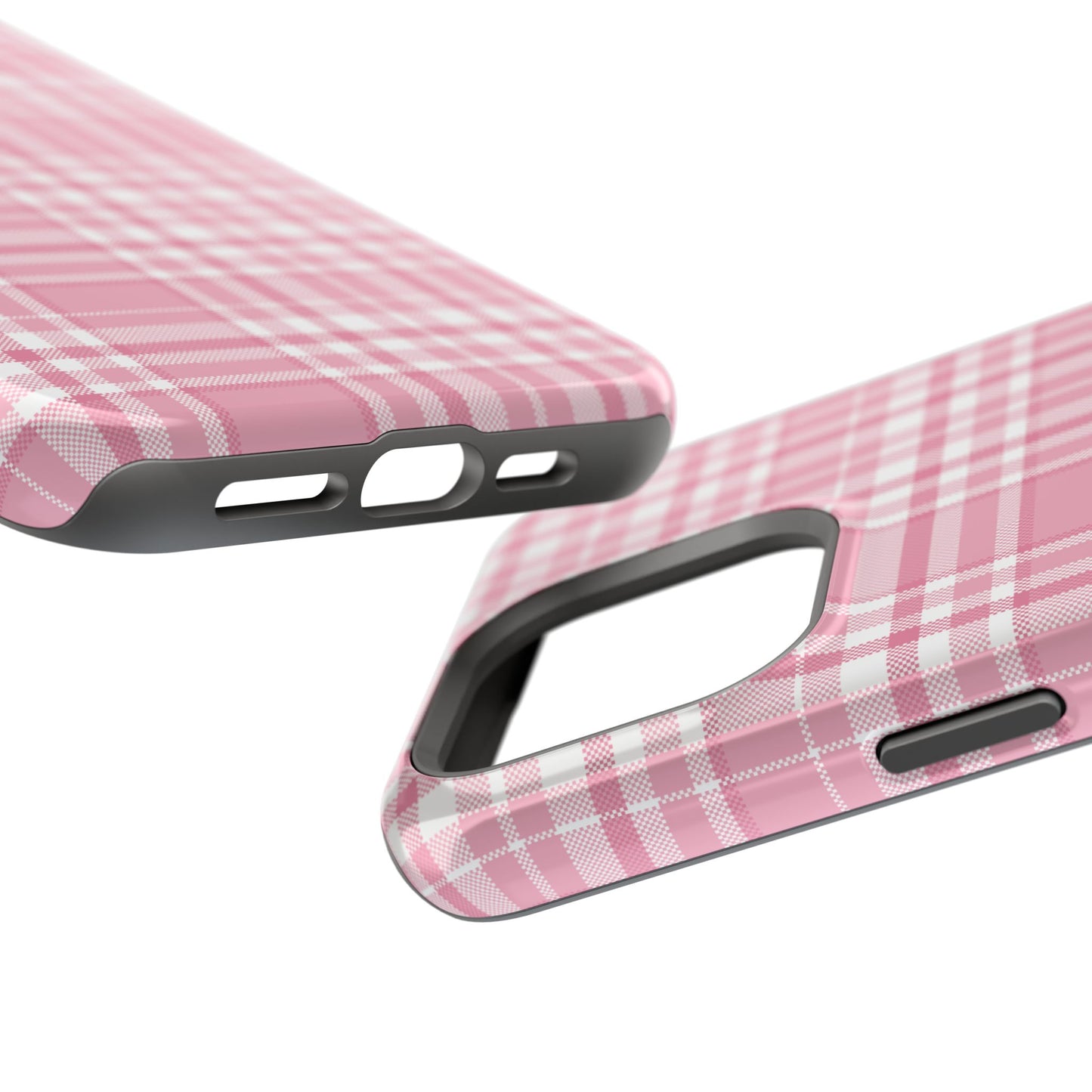 Impact-Resistant Phone Case - Easter Plaid Pink