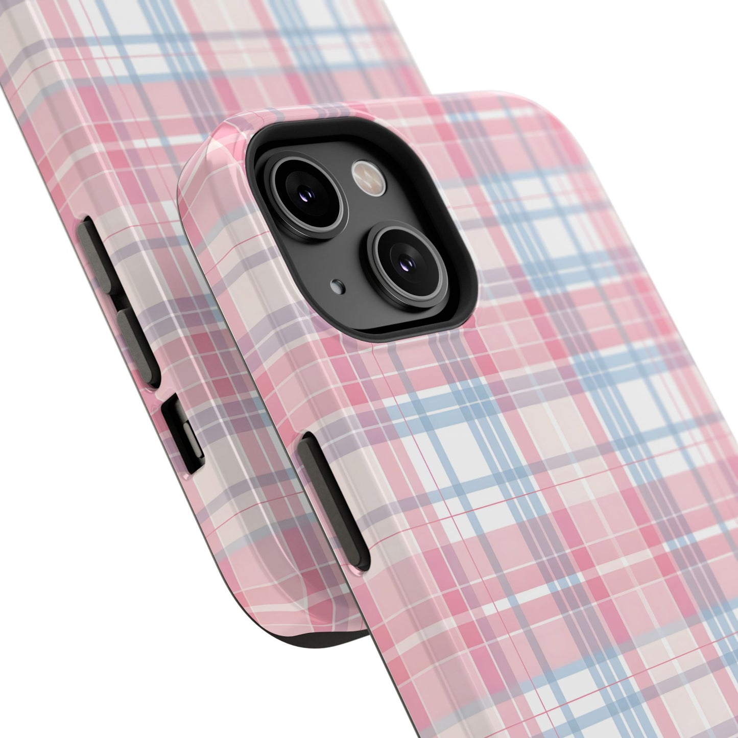 Impact-Resistant Cases-Spring Plaid Pink Blue