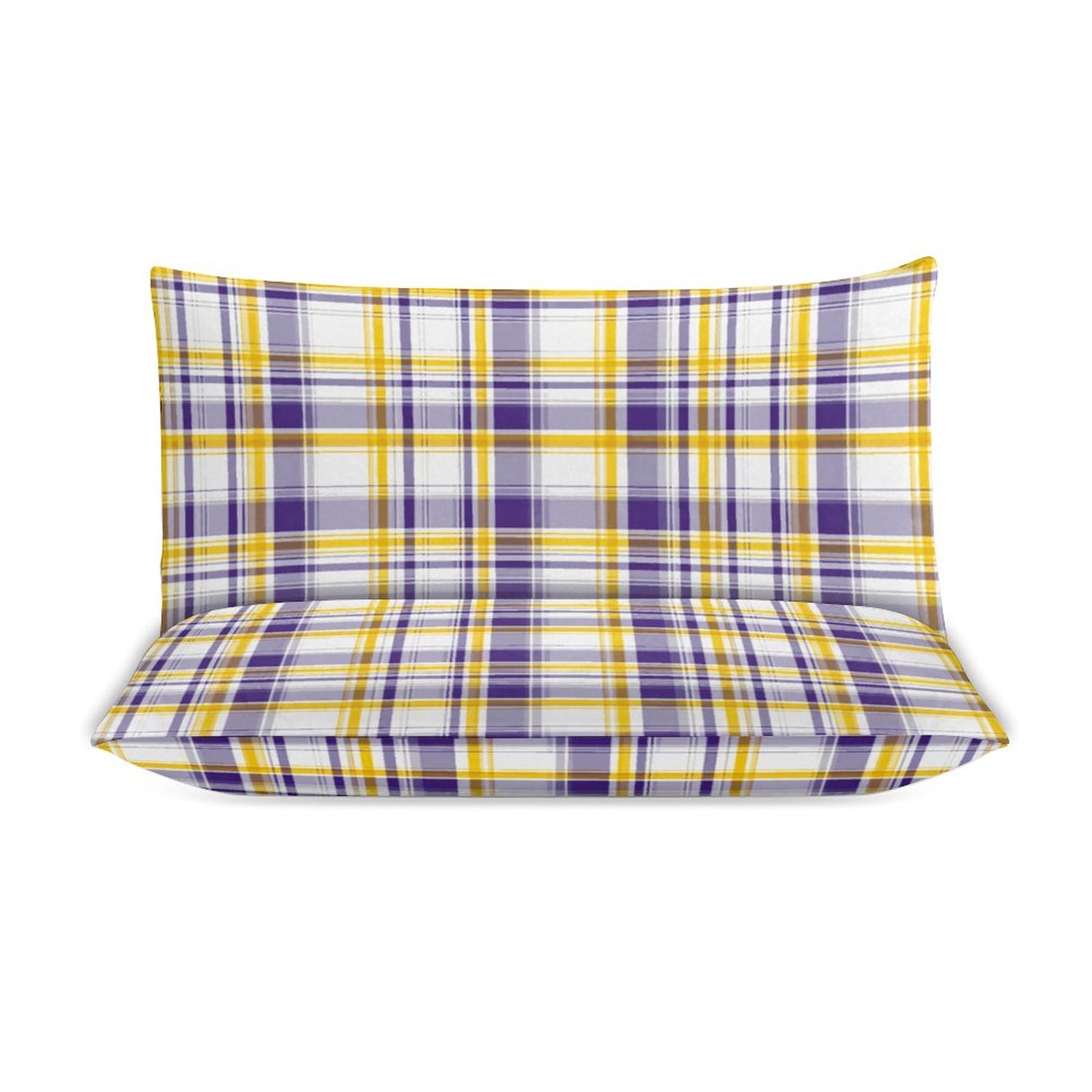 Tiger Plaid 3-Piece Reversible Duvet Cover & Pillow Sham Set – Twin