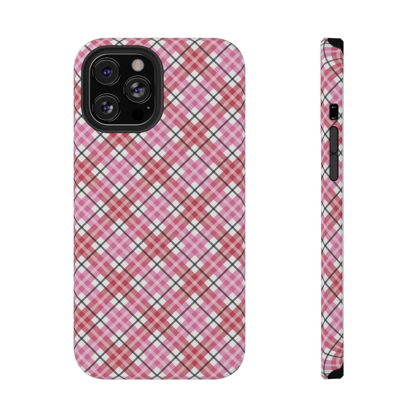 Impact-Resistant Phone Case - Valentine Plaid