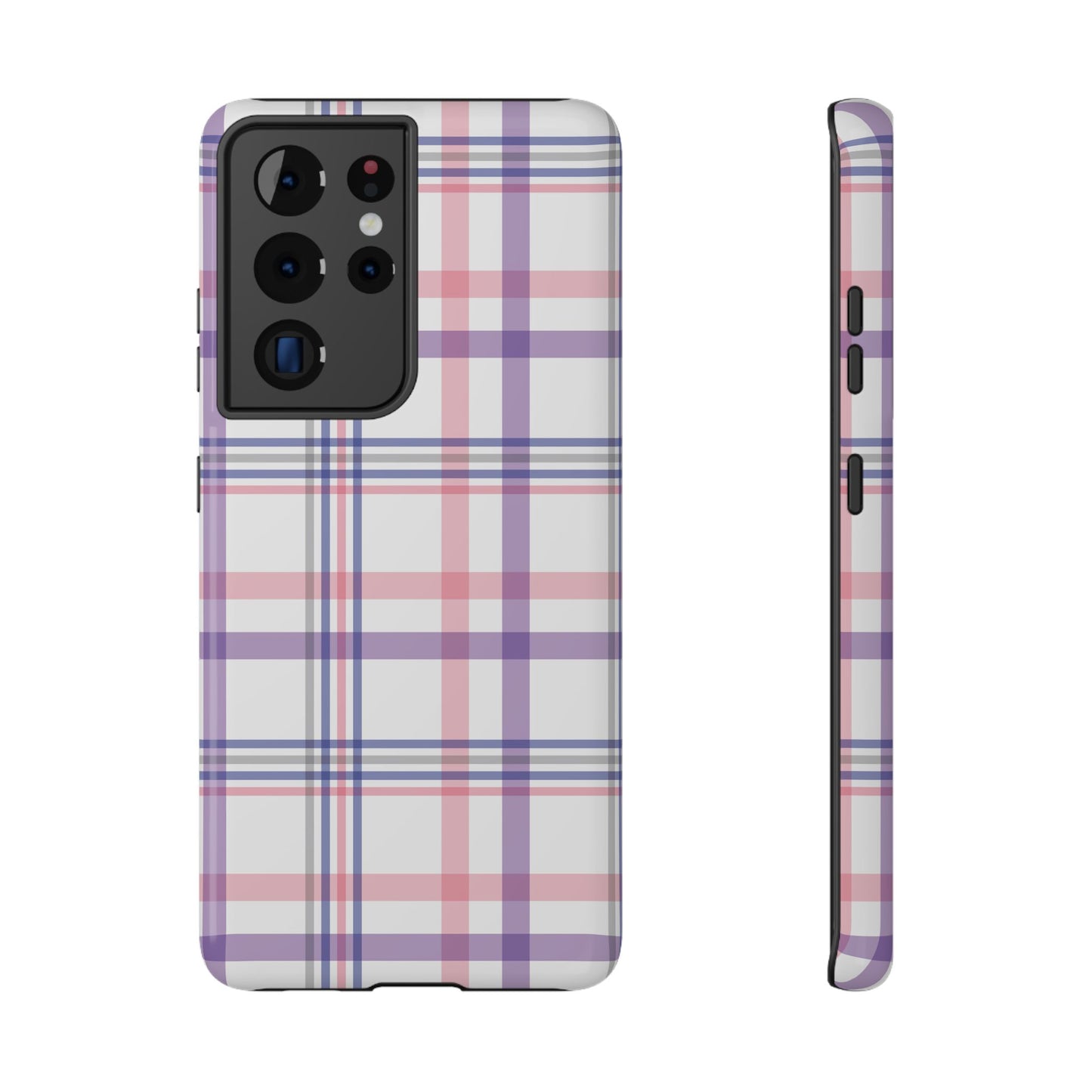 Impact-Resistant Cases - Spring Plaid Pink Purple