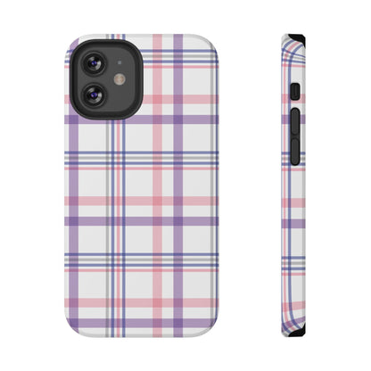 Impact-Resistant Cases - Spring Plaid Pink Purple