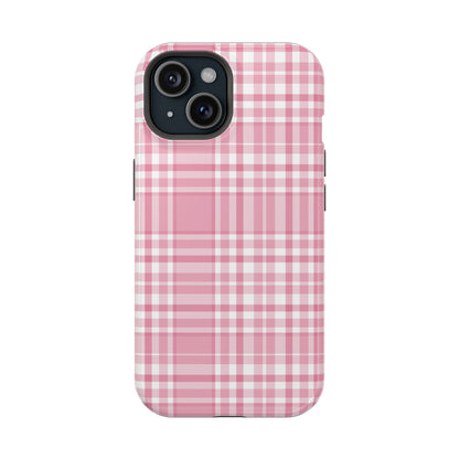 Impact-Resistant Phone Case - Easter Plaid Pink