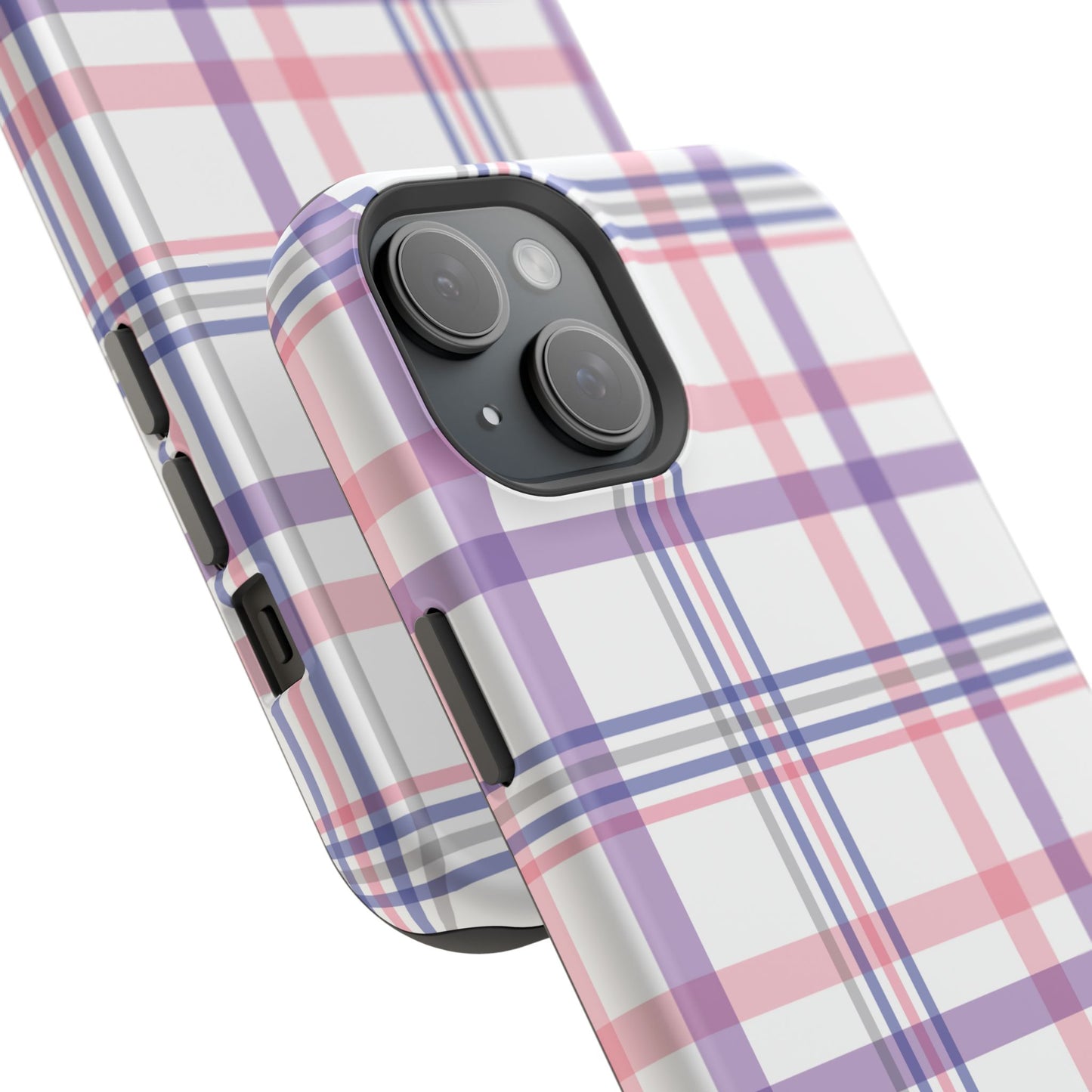 Impact-Resistant Cases - Spring Plaid Pink Purple