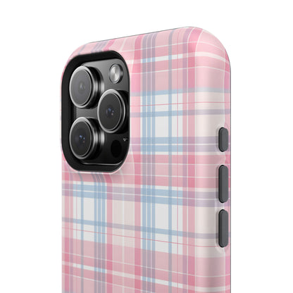 Impact-Resistant Cases-Spring Plaid Pink Blue