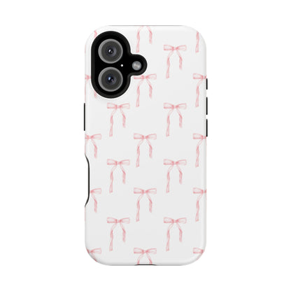 Watercolor Coquette Pink Bows Impact-Resistant Phone Case