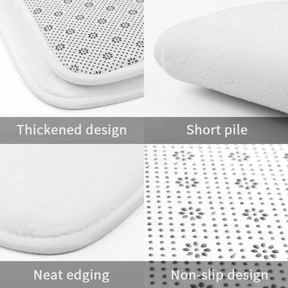 Plush Bathroom Mat- Neutral Dots