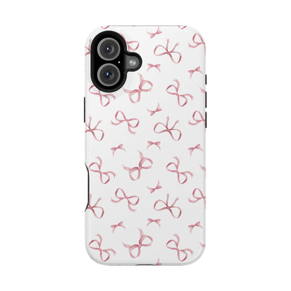 Impact-Resistant Phone Case - Coquette Bows Pink