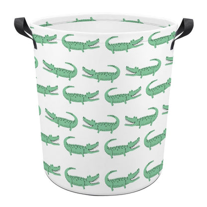 Collapsible Laundry Hamper- Preppy Crocodile