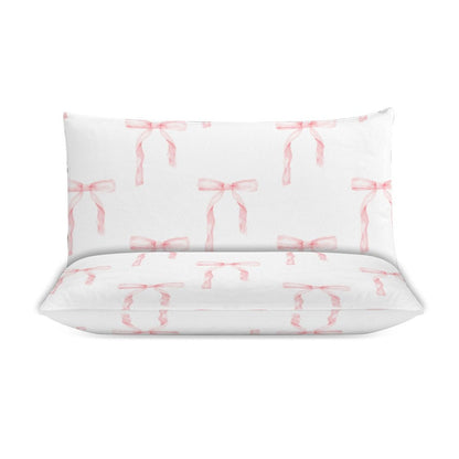 Watercolor Pink Coquette Duvet Bedding Set-90"x90"/ Full,Queen Reversible Duvet Cover