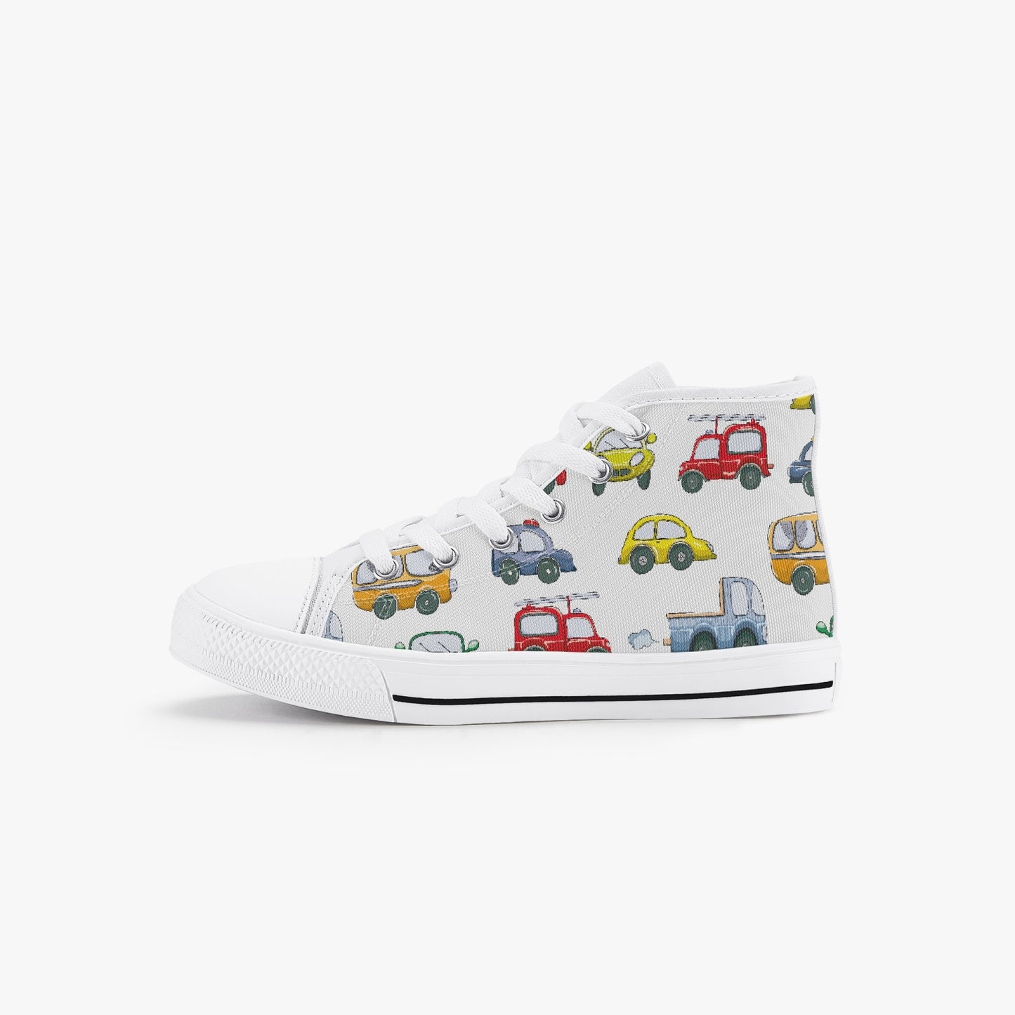 Boys Car Fun 2 Kid’s High-Top Canvas Shoes