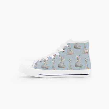 Unisex Circus Seals Kid’s High-Top Canvas Shoes