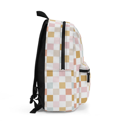 Backpack- Pastel Checkerboard