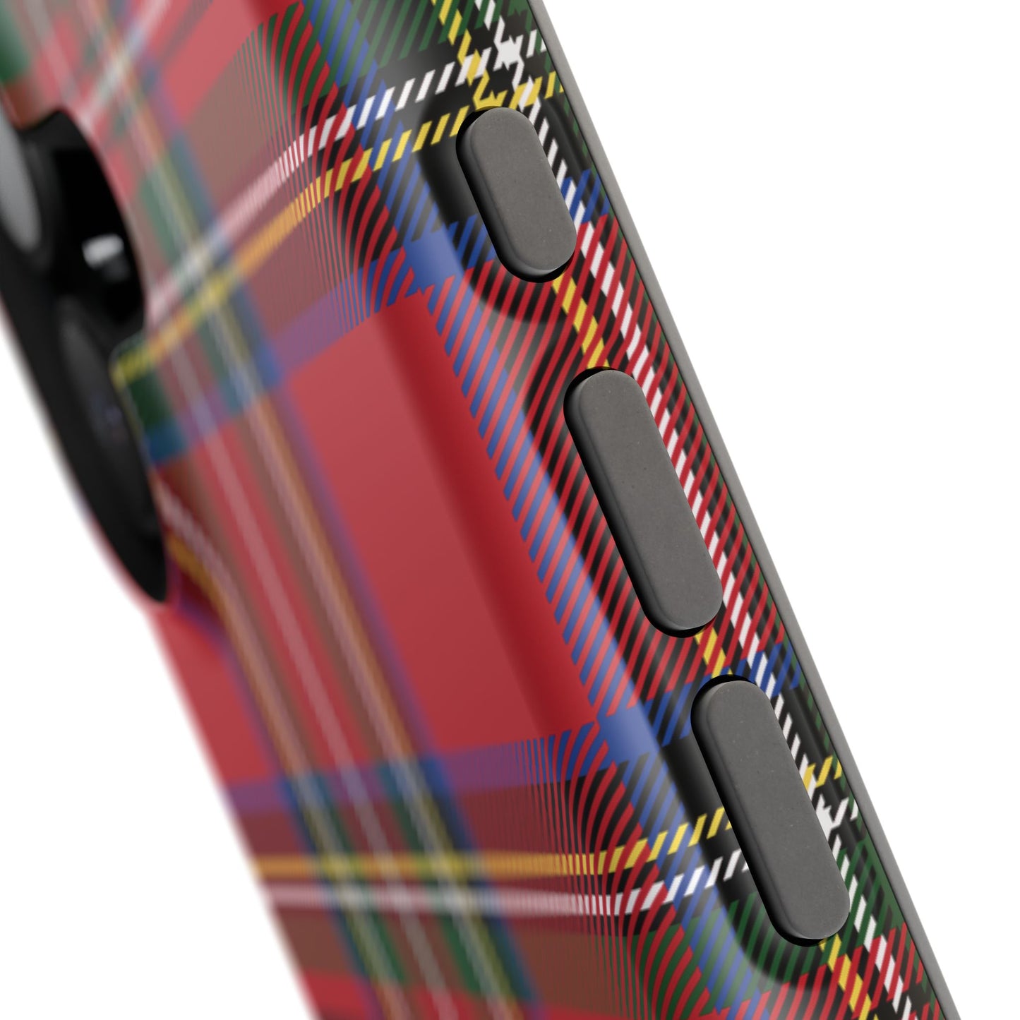 Impact-Resistant Phone Case-Holiday Tartan Plaid Red