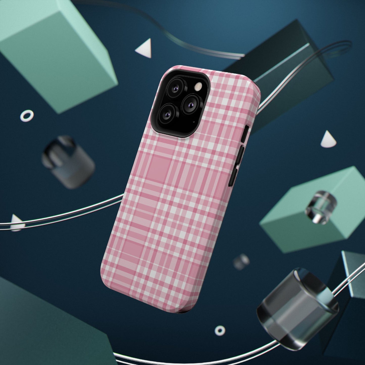 Impact-Resistant Phone Case - Easter Plaid Pink