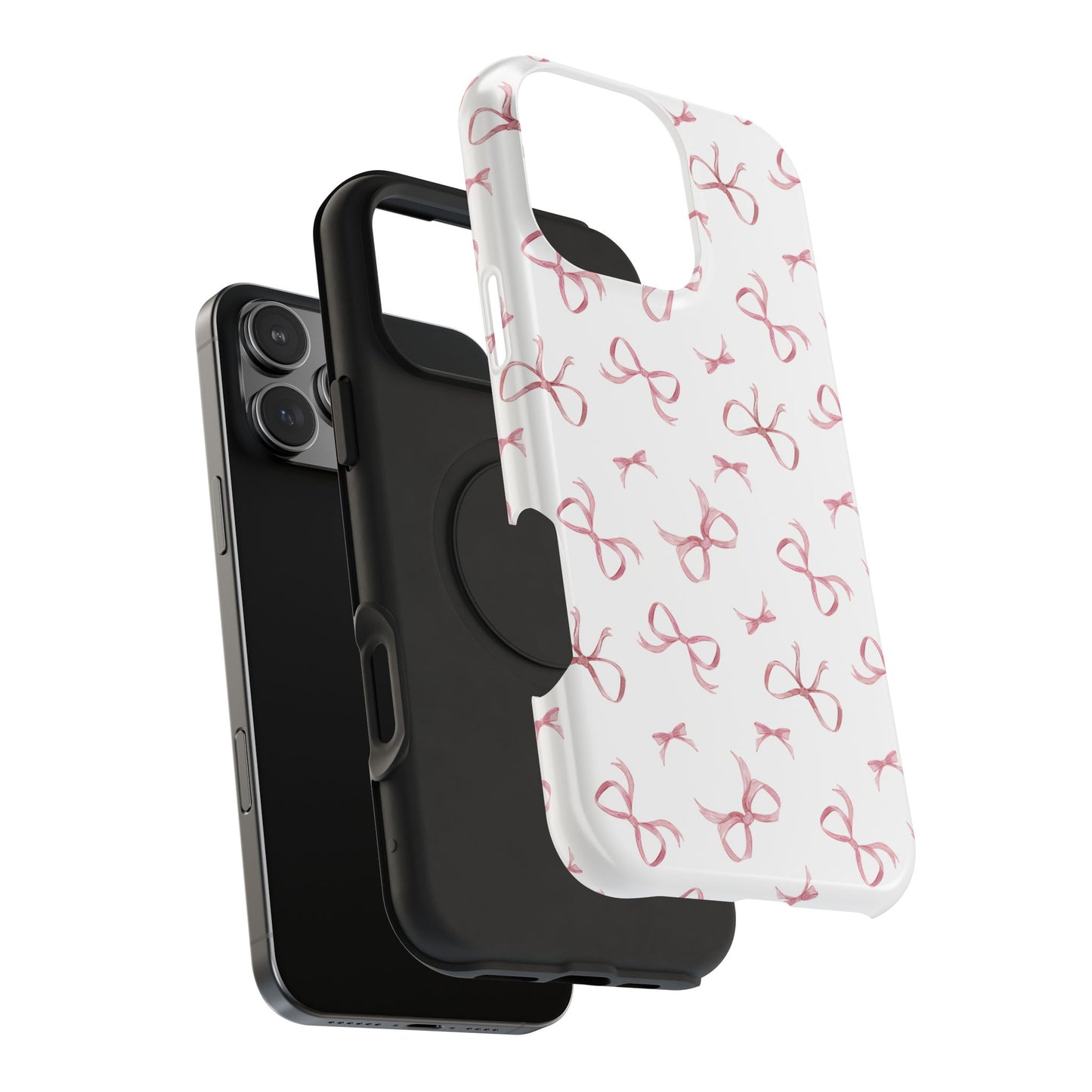 Impact-Resistant Phone Case - Coquette Bows Pink