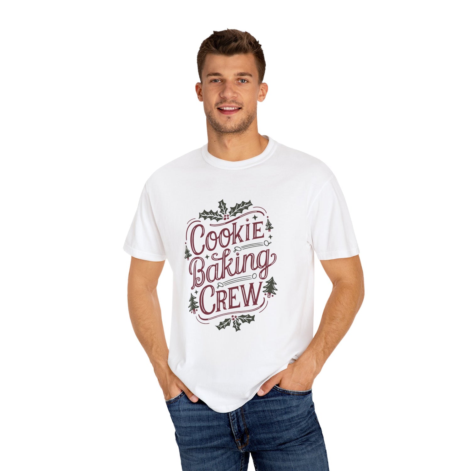 Cookie Baking Crew Unisex T-Shirt, Holiday Gift, Baking Apparel, Crew Member Shirt, Winter Celebration Tee, Family Get-Together Tee