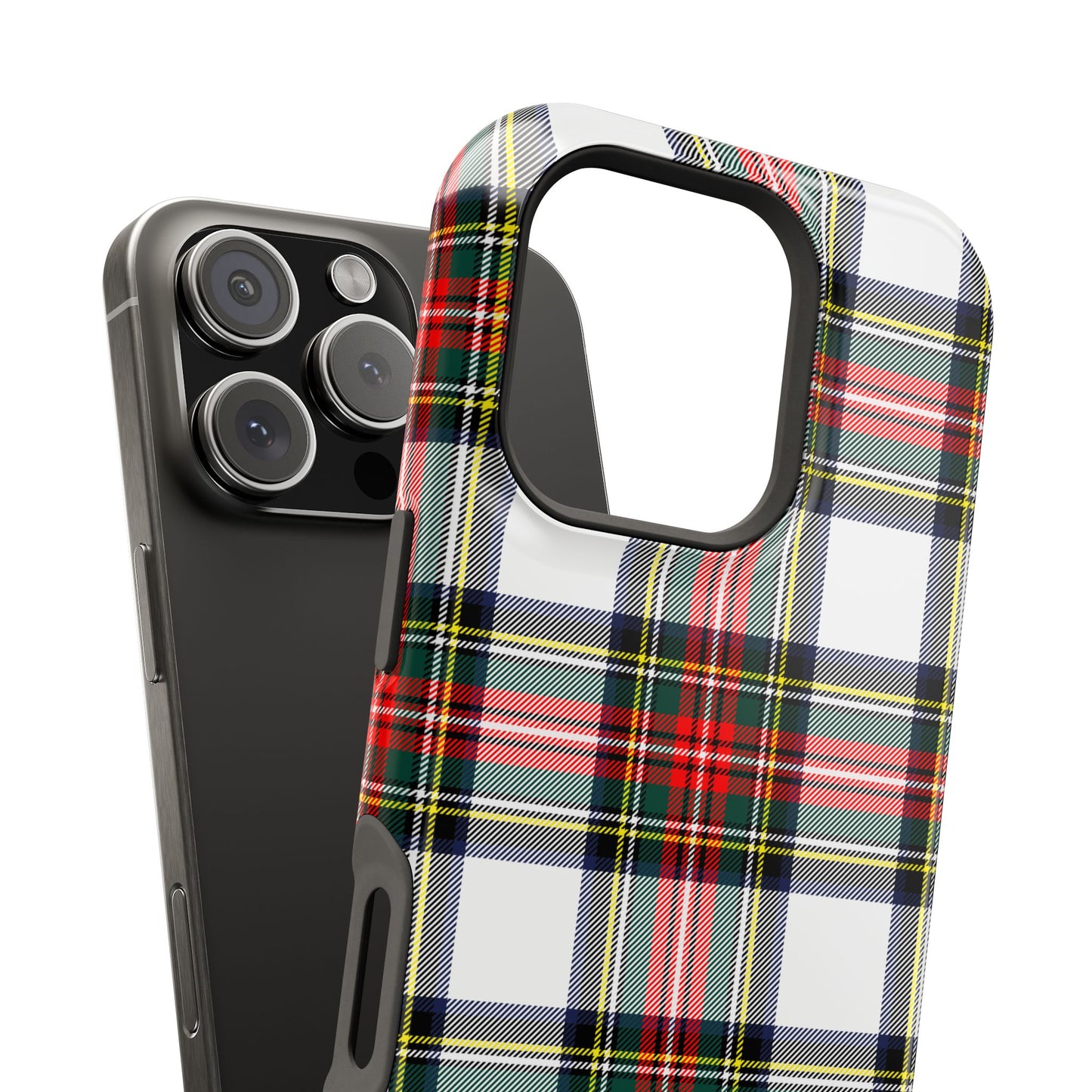 Christmas Holiday Tartan Plaid Impact-Resistant Phone Case, Holiday Phone Case, Fashion Phone Case, iPhone, Samsung Case