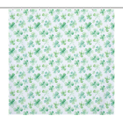 Lightweight Shower Curtain- Watercolor Clovers