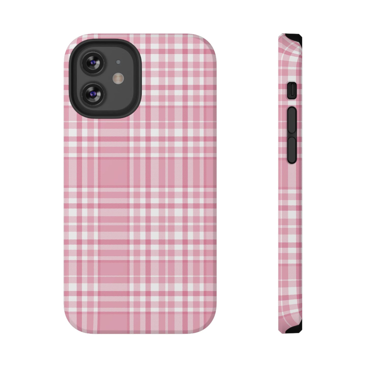 Impact-Resistant Phone Case - Easter Plaid Pink