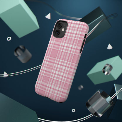 Impact-Resistant Phone Case - Easter Plaid Pink