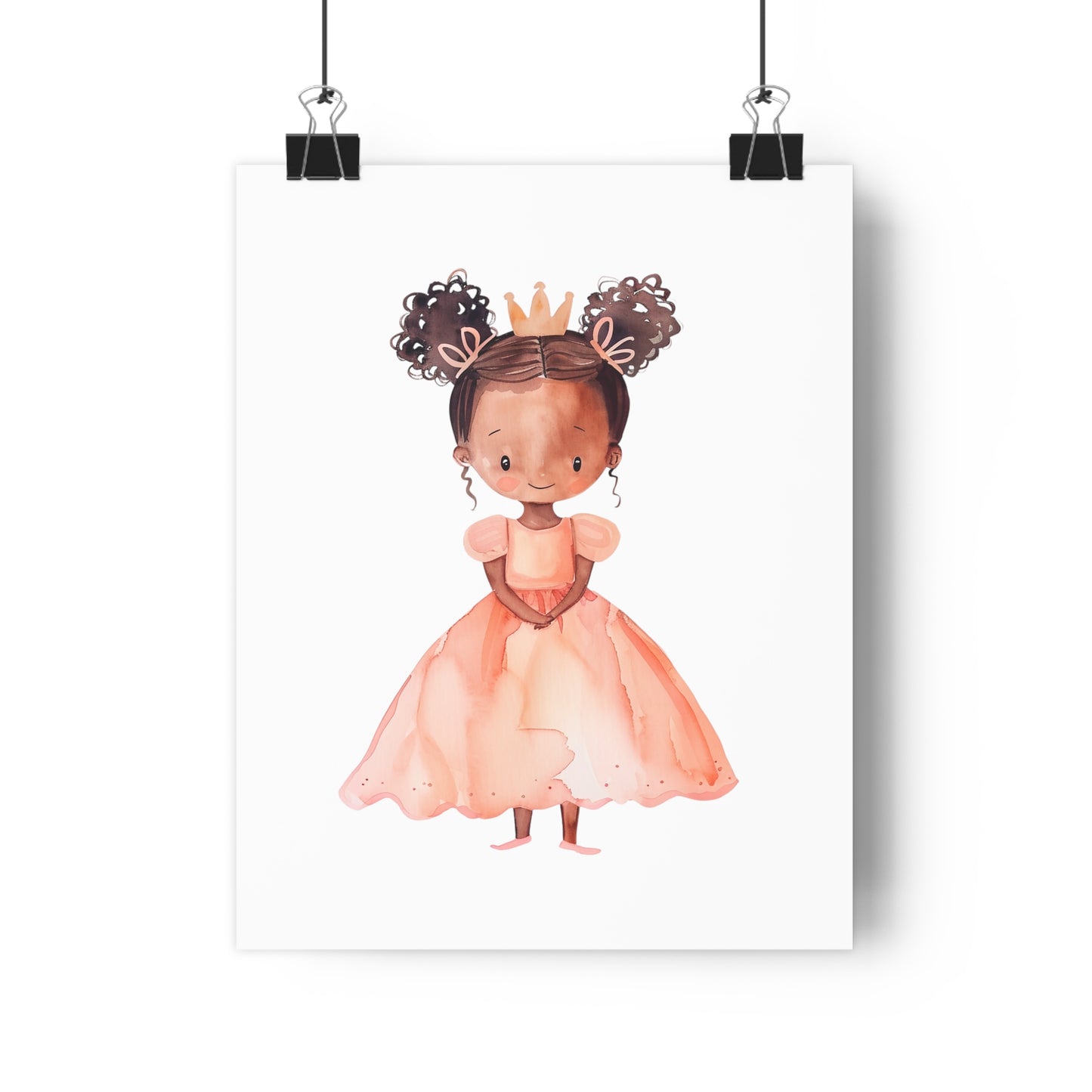 Giclée Art Print Watercolor Pink Princess 1