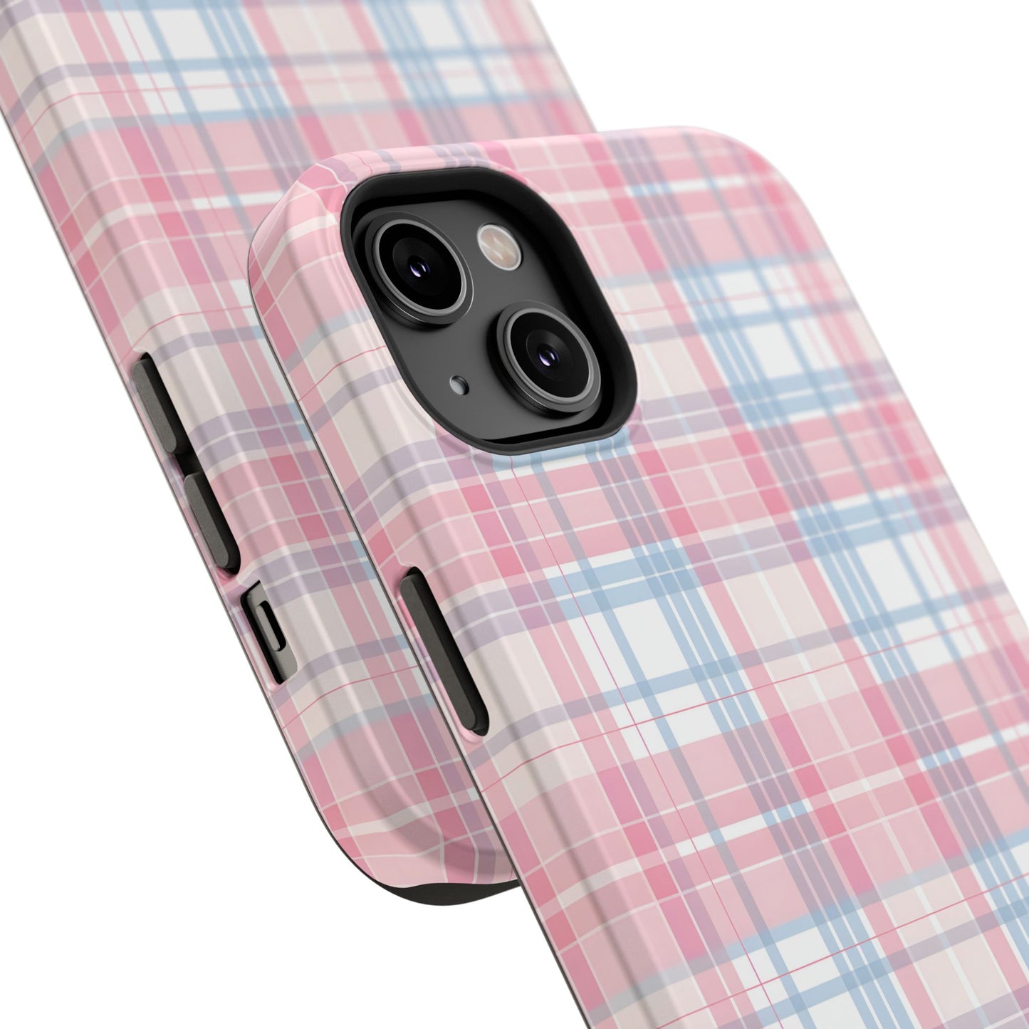 Impact-Resistant Cases-Spring Plaid Pink Blue