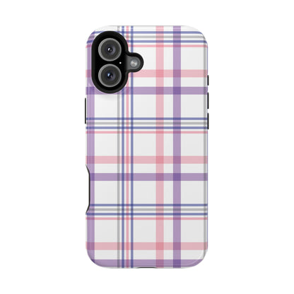 Impact-Resistant Cases - Spring Plaid Pink Purple