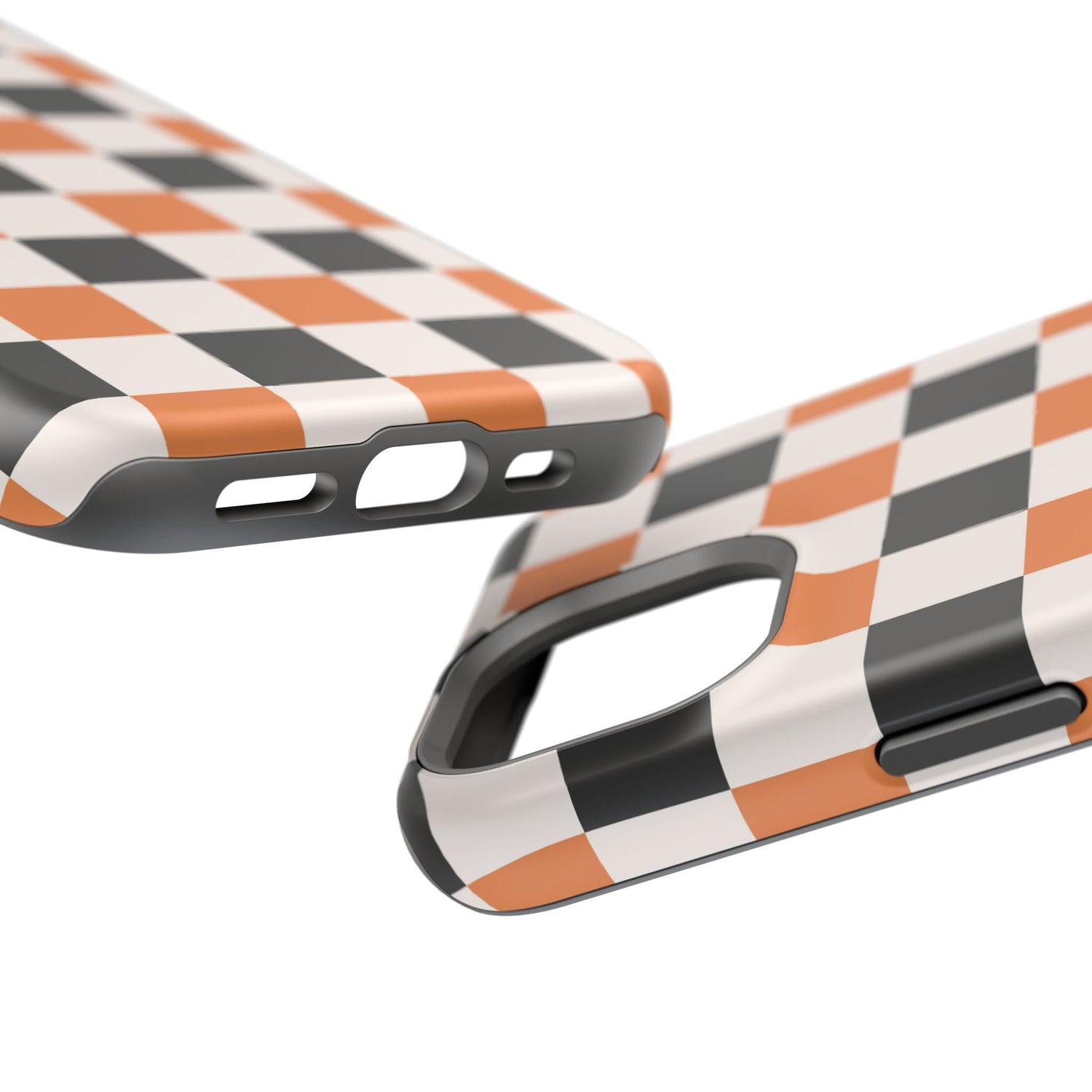 Trendy Halloween Checkerboard Phone Case | Impact-Resistant, iPhone, Samsung