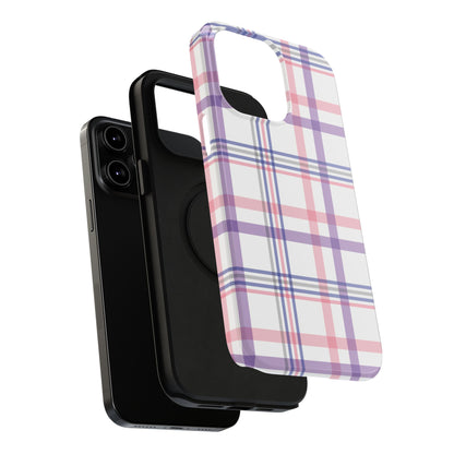 Impact-Resistant Cases - Spring Plaid Pink Purple