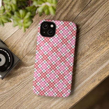 Impact-Resistant Phone Case - Valentine Plaid