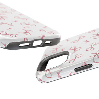 Impact-Resistant Phone Case - Coquette Bows Pink