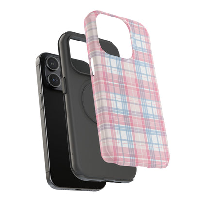 Impact-Resistant Cases-Spring Plaid Pink Blue