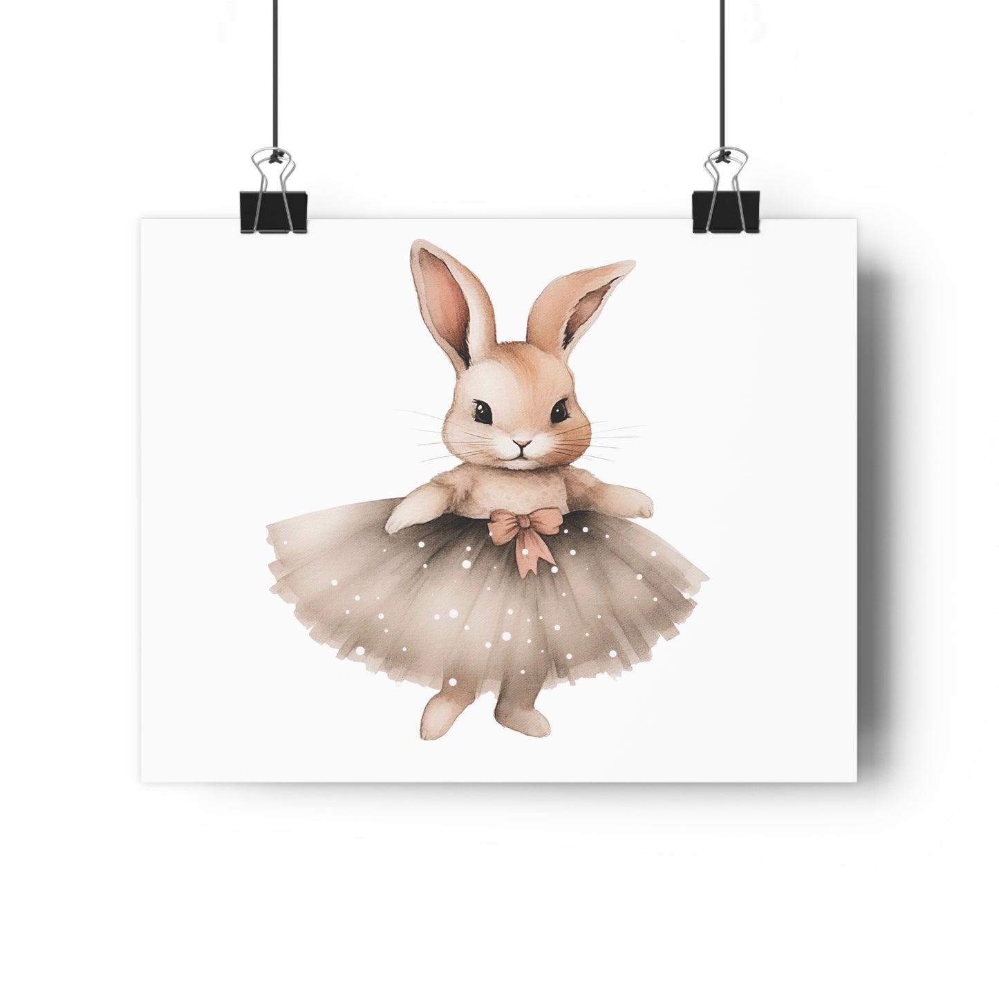 Giclée Art Print Watercolor Ballerina Bunnies