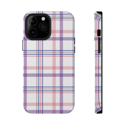 Impact-Resistant Cases - Spring Plaid Pink Purple