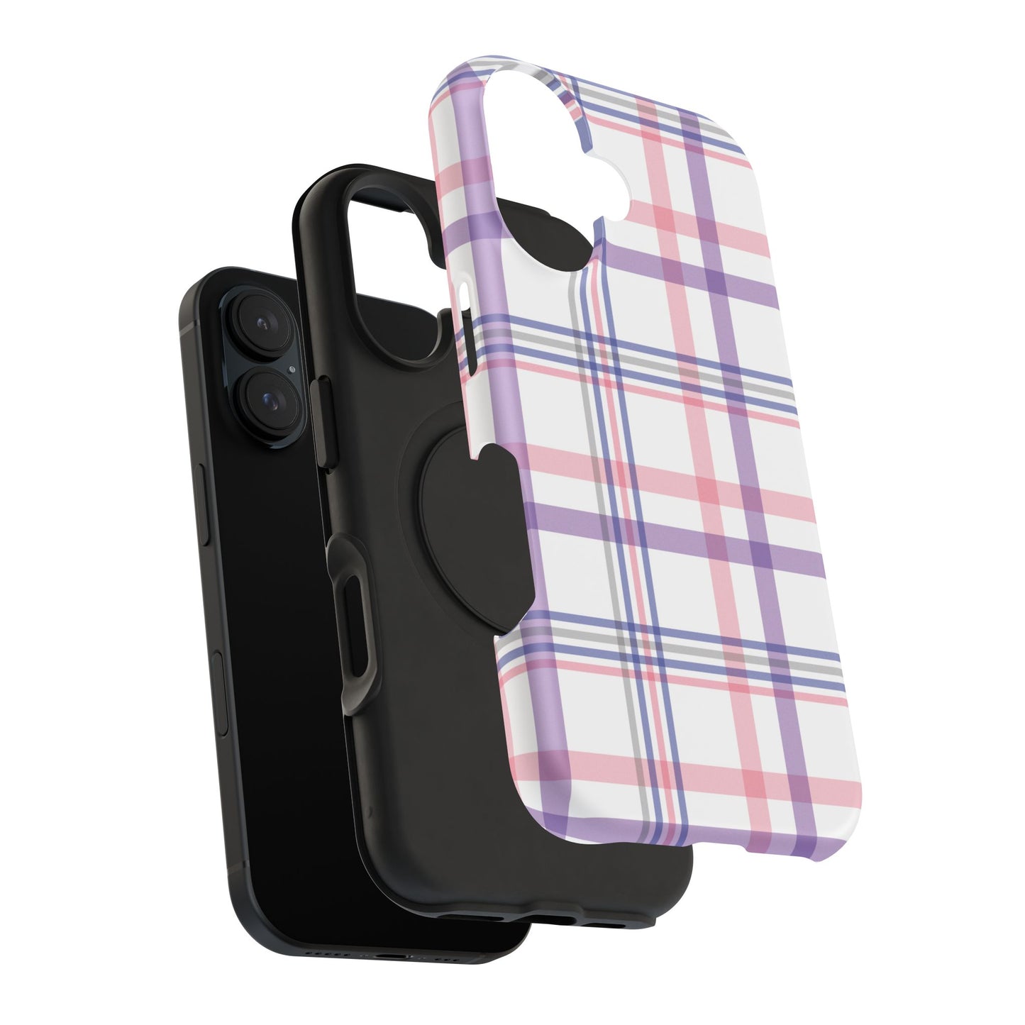 Impact-Resistant Cases - Spring Plaid Pink Purple