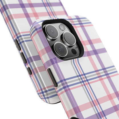 Impact-Resistant Cases - Spring Plaid Pink Purple