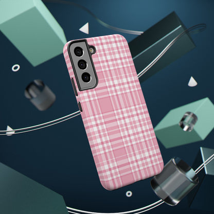 Impact-Resistant Phone Case - Easter Plaid Pink