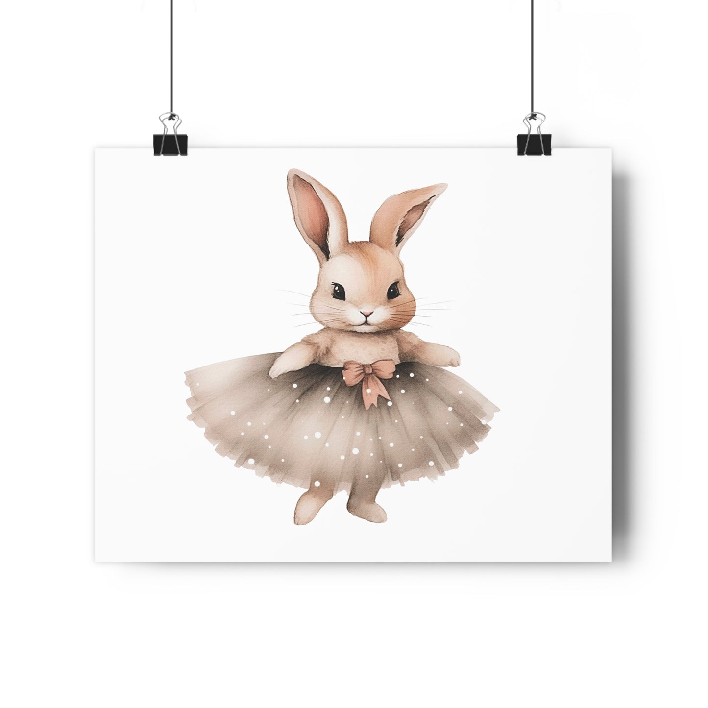 Giclée Art Print Watercolor Ballerina Bunnies