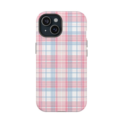 Impact-Resistant Cases-Spring Plaid Pink Blue