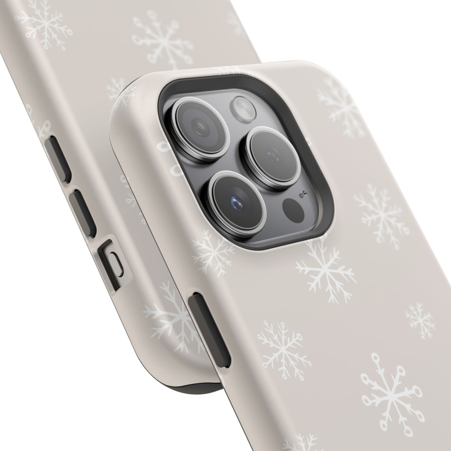 Neutral Snowflakes Impact-Resistant Phone Case