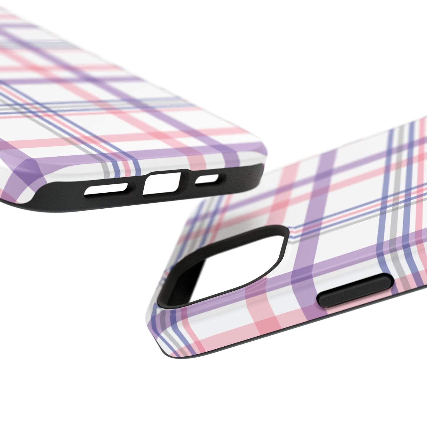 Impact-Resistant Cases - Spring Plaid Pink Purple