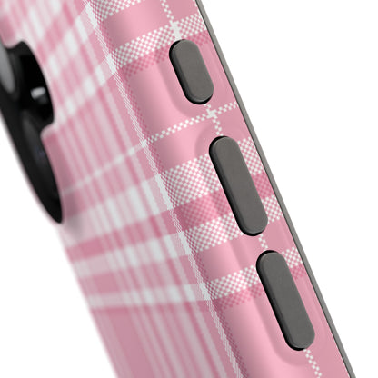 Impact-Resistant Phone Case - Easter Plaid Pink