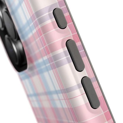 Impact-Resistant Cases-Spring Plaid Pink Blue