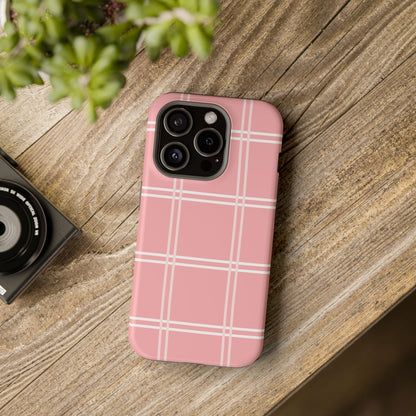 Impact-Resistant Phone Case -Girly Plaid