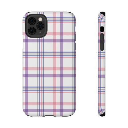 Impact-Resistant Cases - Spring Plaid Pink Purple