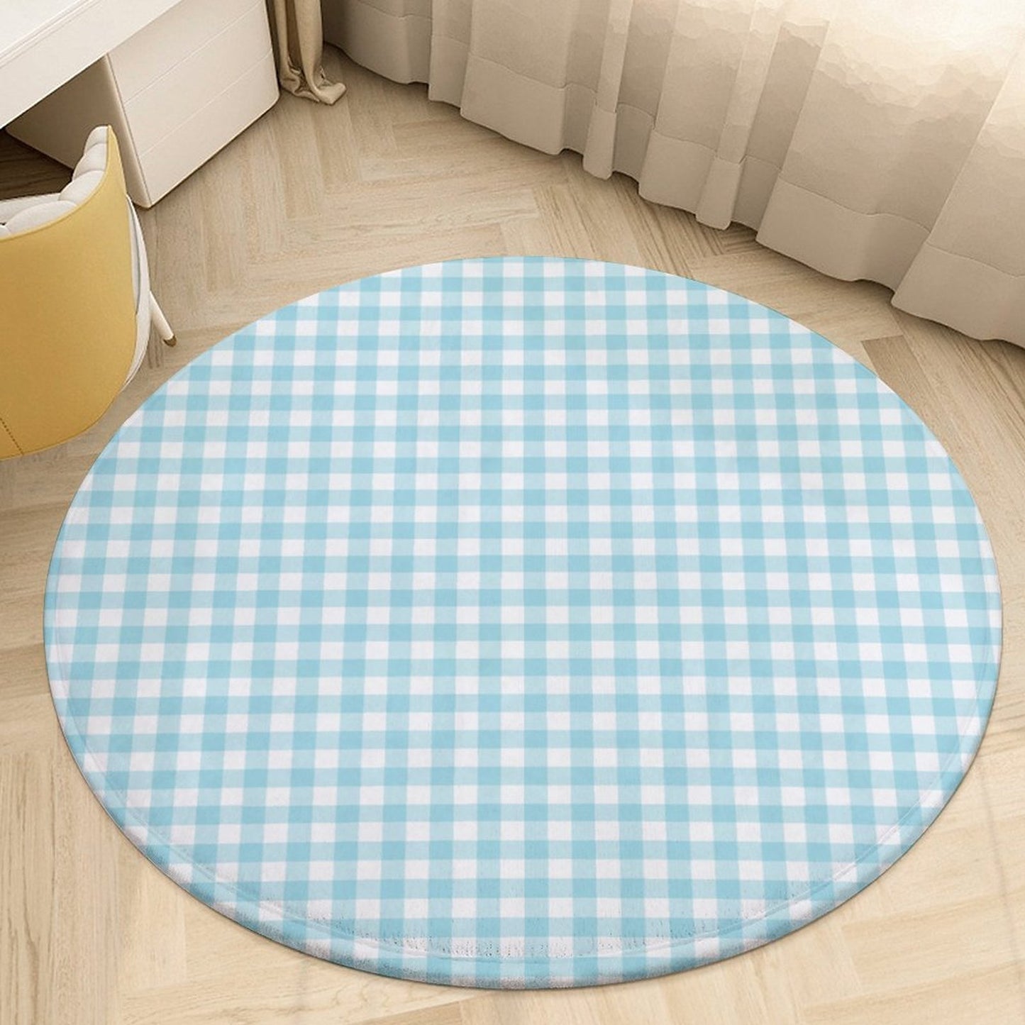 Round Coral Velvet Warm Floor Mat