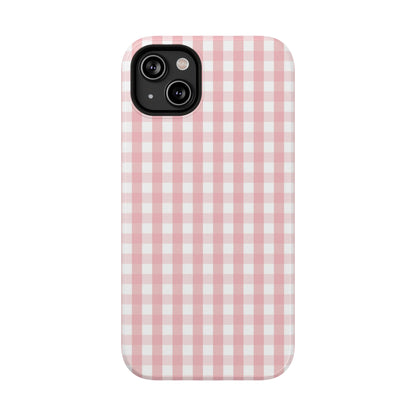 Impact-Resistant Cases -Pink Gingham