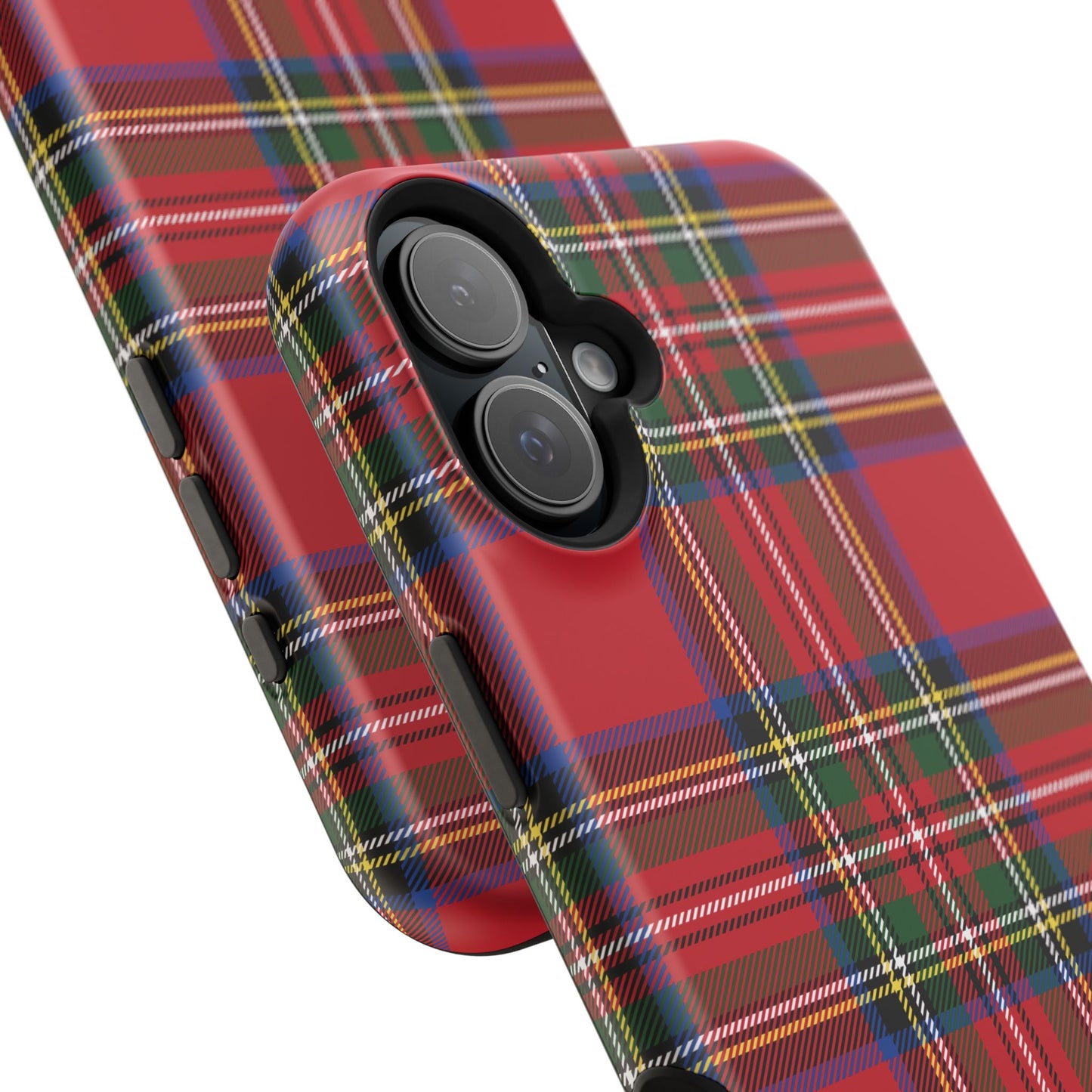 Impact-Resistant Phone Case-Holiday Tartan Plaid Red